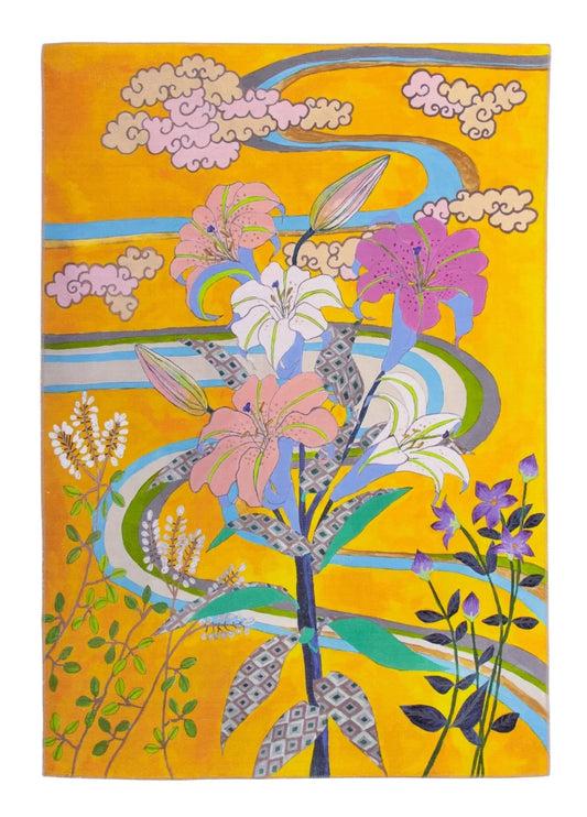 Yayoi Filipski x Justrug - Lilies - Washable Rug - YF001