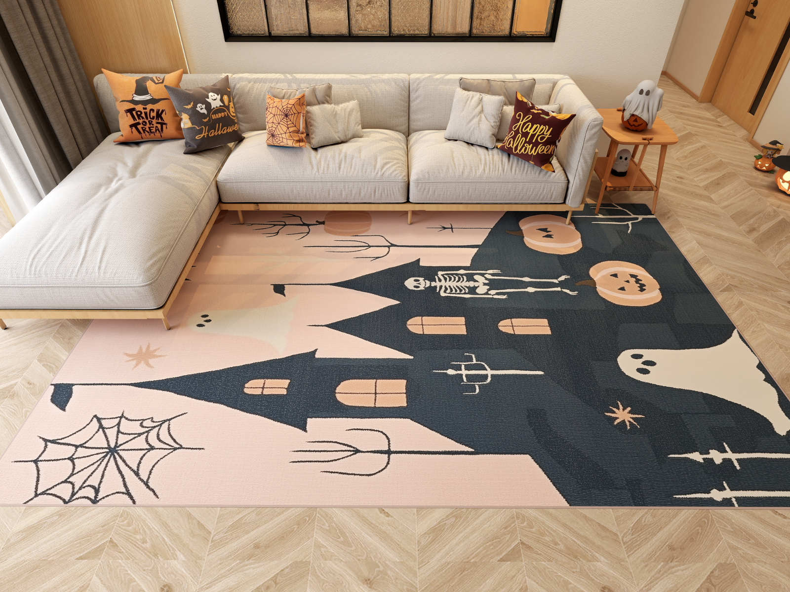 Spooky Castle - Washable Rug - HLW001