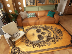 Skull Frame - Washable Rug - HLW006