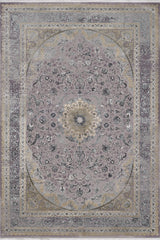 Reimagined Heritage Modernised Medallion Rug - Dust - M642B