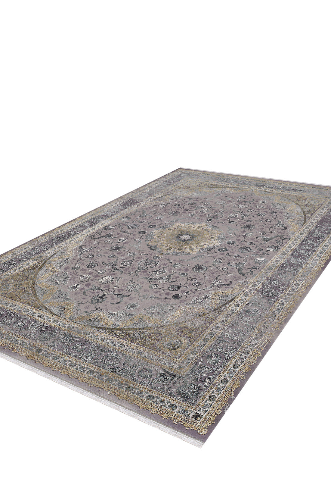 Reimagined Heritage Modernised Medallion Rug - Dust - M642B