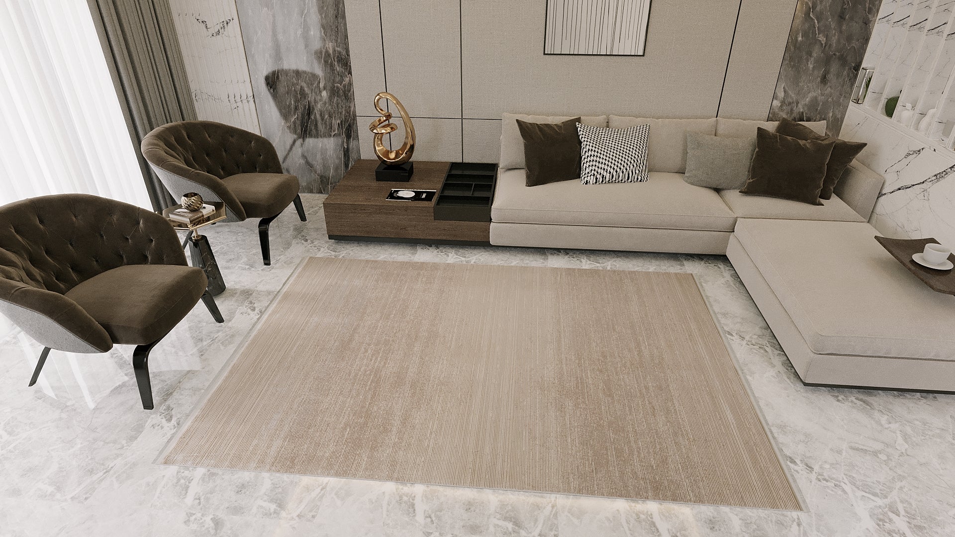 Earthy Textures Neutral Rug - M497J