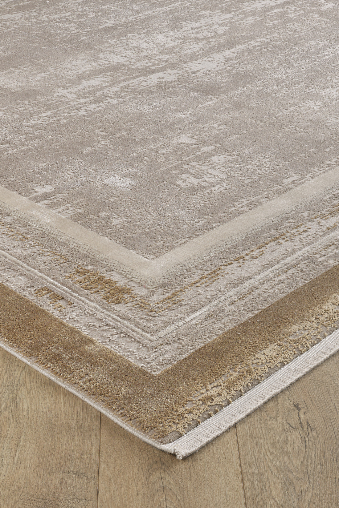 Radiant Edges Bordered Rug - Amber - M542G