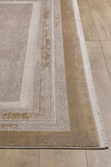 Radiant Edges Bordered Rug - Amber - M542G