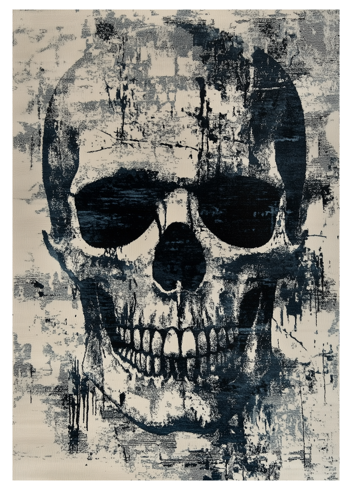 Faded Skull - Washable Rug - HLW008