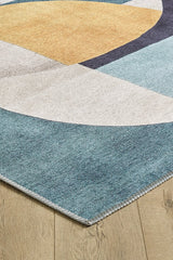 Nexus Geometric Contemporary Washable Rug - MDJ006