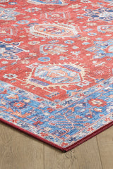 Lunavale Red Blue Washable Rug - LCC3007 (Custom Size)