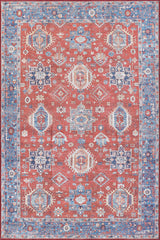 Lunavale Red Blue Washable Rug - LCC3007