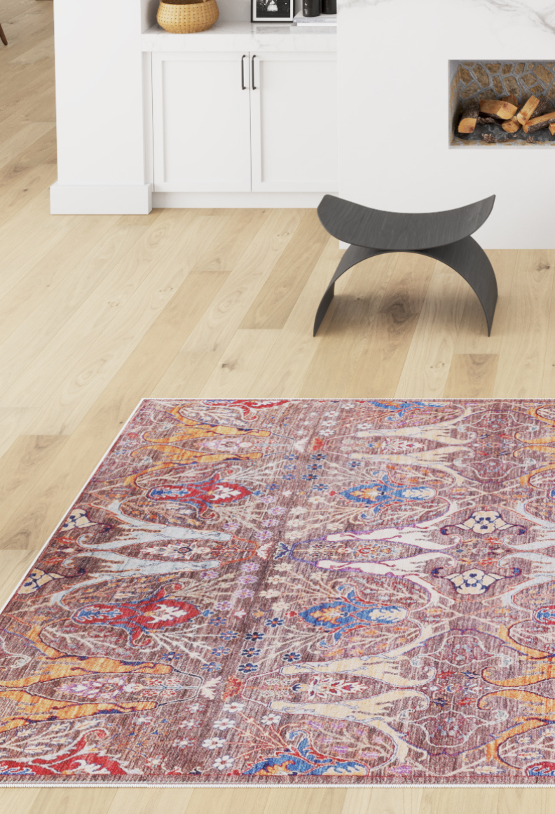 Peregrine Peachy Brown Washable Rug - LCC3022