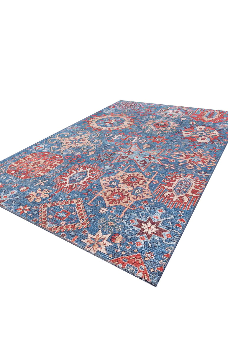 Kaleidos Authentic Blue Washable Rug - LCC3028