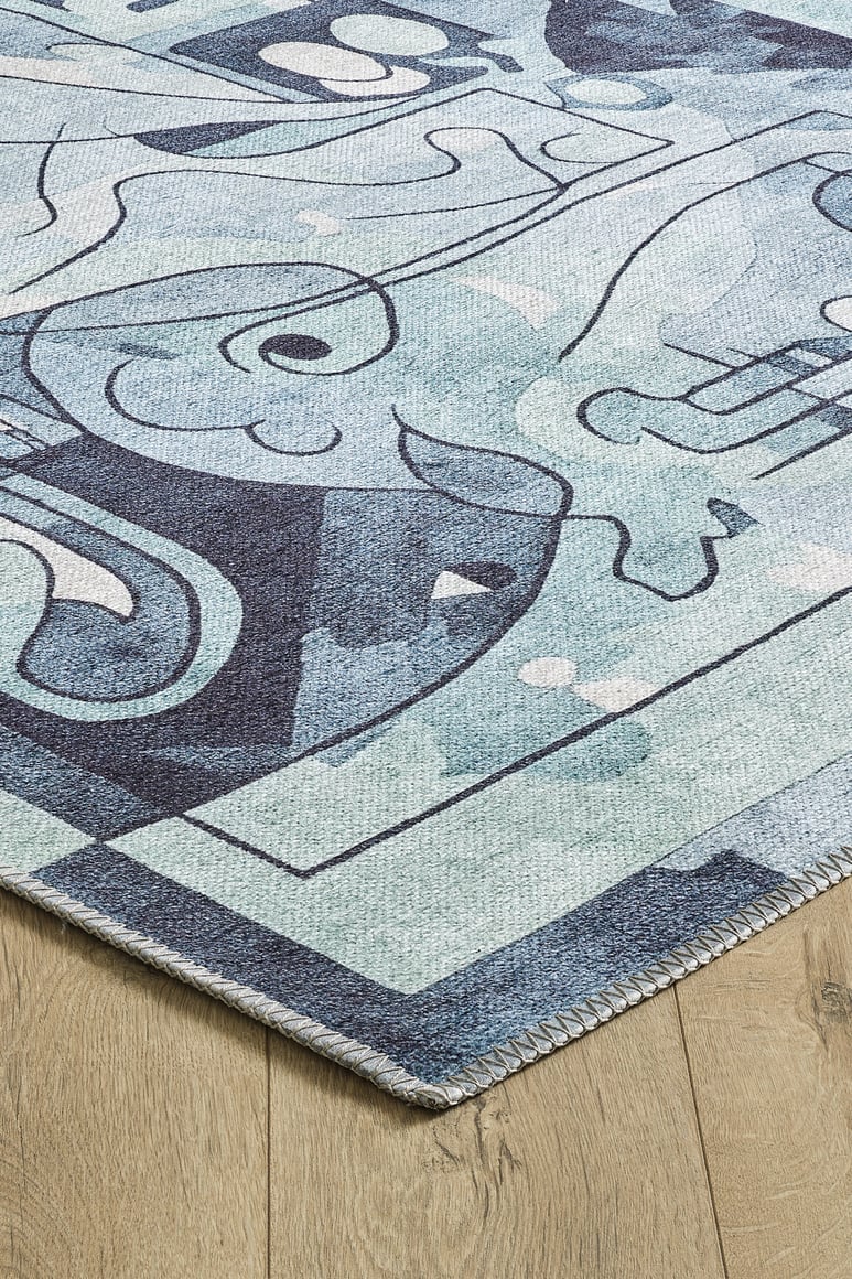 Creative Chaos Modern Washable Area Rug - MDJ007