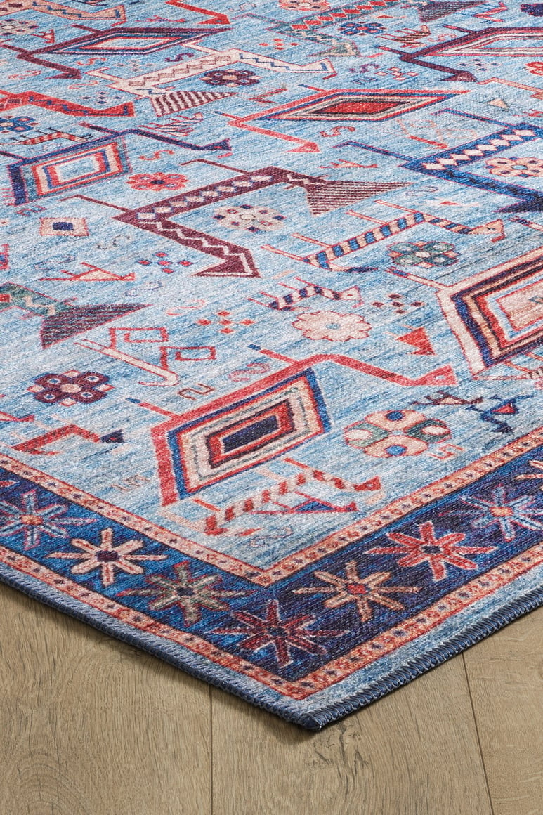 Birdwatcher's Dream Blue Washable Rug - LCC3020