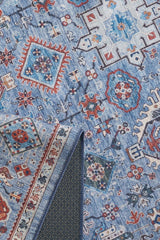 Xanadu Handmade-Design Blue Washable Rug - LCC3013