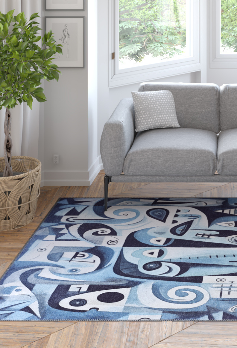 Aesthetic Anomaly Contemporary Washable Rug - MDJ004