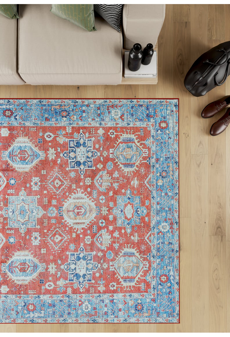 Lunavale Red Blue Washable Rug - LCC3007