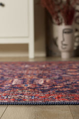 Solstice Red Navy Washable Rug - LCC3026