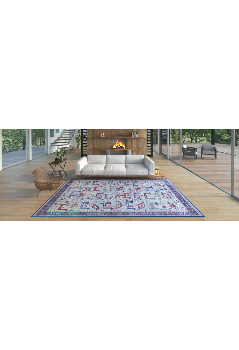 Birdwatcher's Dream Blue Washable Rug - LCC3020