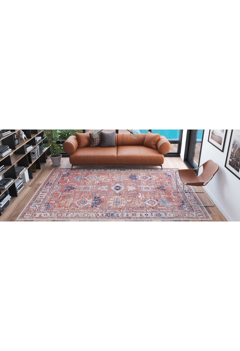 Mystral Kilim-Design Coral Washable Rug - LCC3015 (Outlet) UK