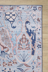 Bristle Pastel Blue Washable Rug - LCC3021