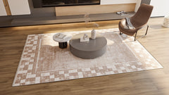 Geometric Latte Premium Rug - M420G