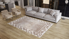 Geometric Latte Premium Rug - M420G