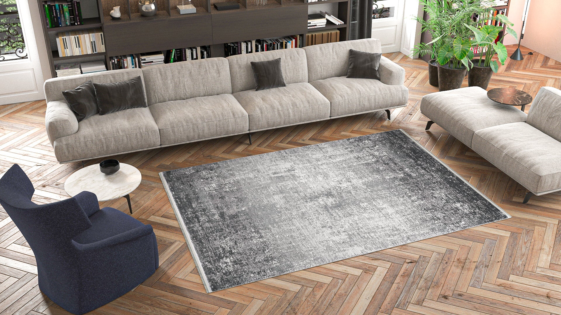 Vortexia Silver Premium Rug - M472A