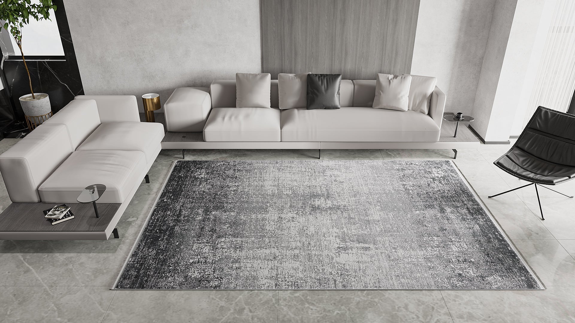 Vortexia Silver Premium Rug - M472A