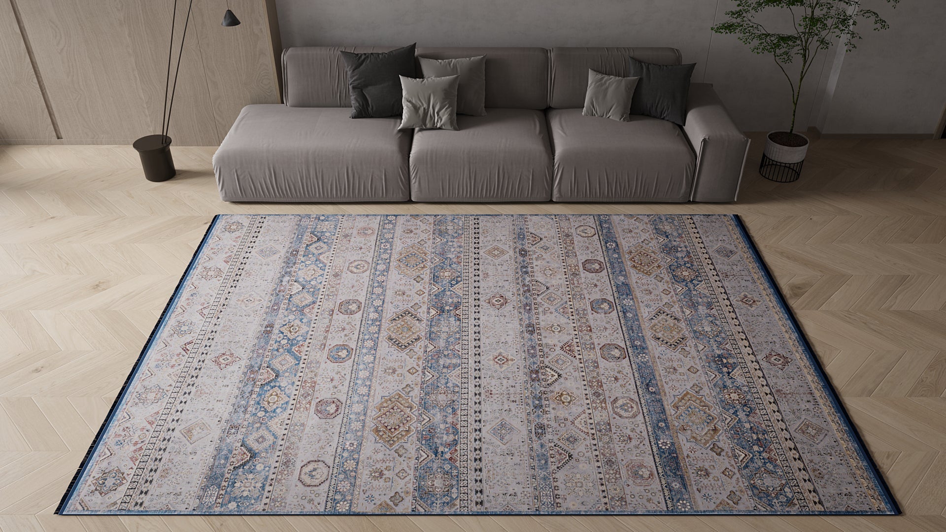 Bohemian Tracery Rug - Grey - 2221C