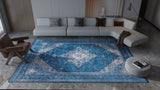 Ethereal Garden Medallion Teppich - Blau - 2222B