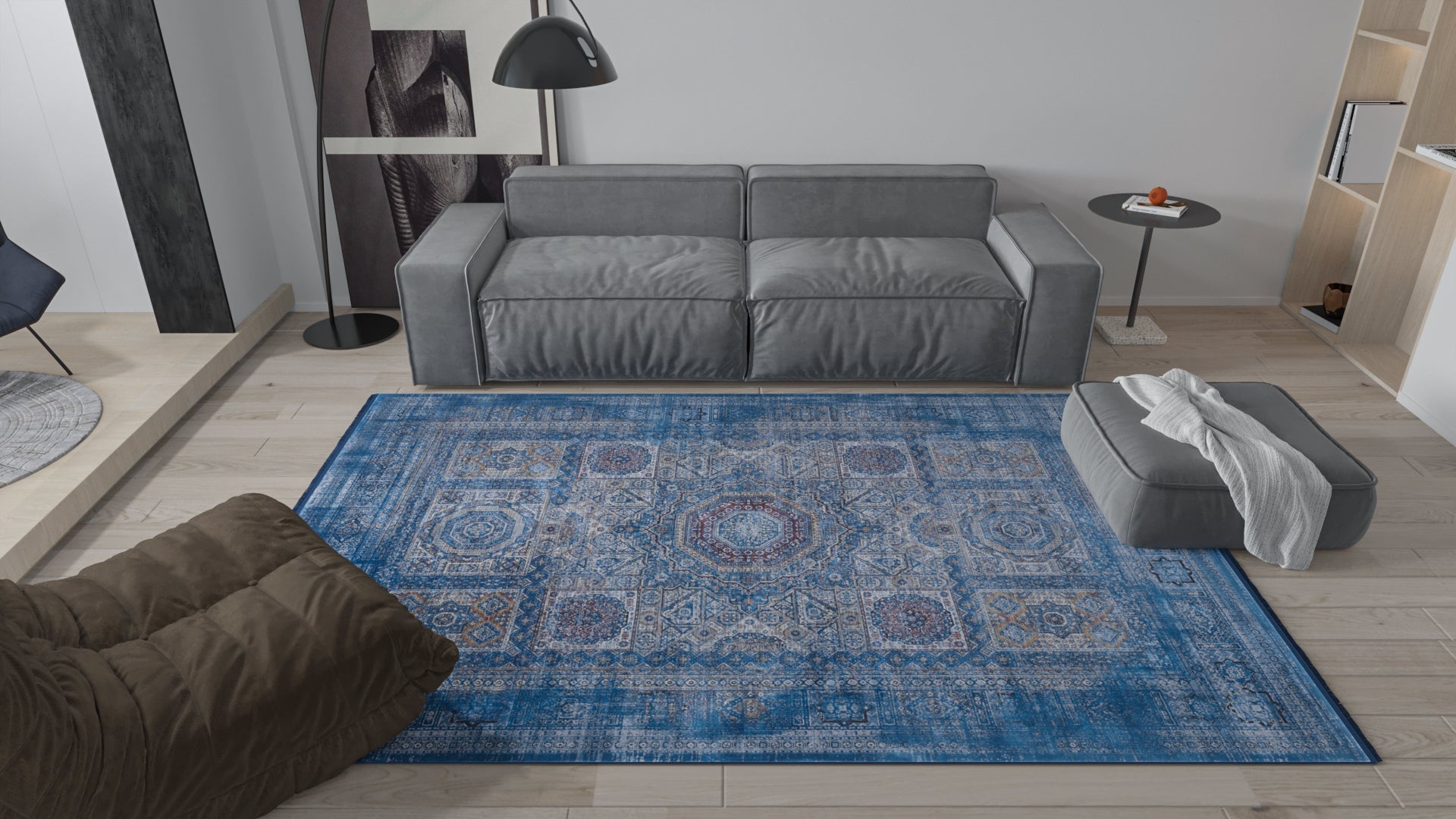 Hidden Treasures Turkish Rug - Azure - 2223B