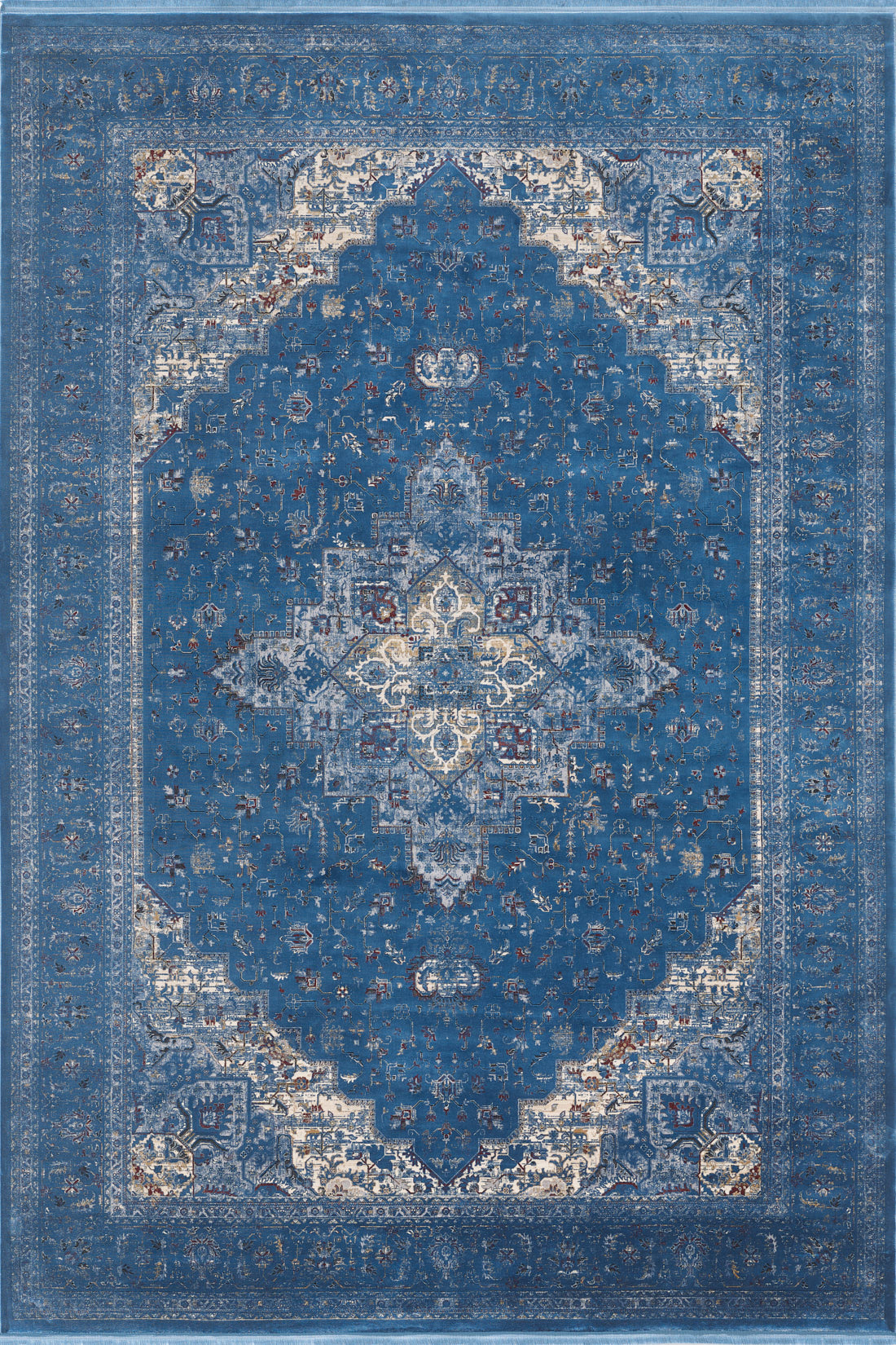 Ethereal Garden Medallion Teppich - Blau - 2222B