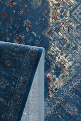 Ethereal Garden Medallion Teppich - Blau - 2222B