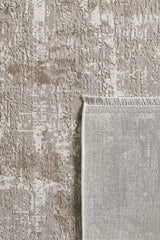 Natural Beige Canvas Abstract Rug - NV003