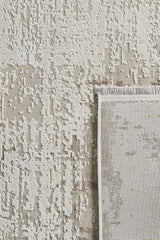 Subtle Beige Echoes Abstract Rug - NV004