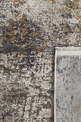 Rustikaler abstrakter Teppich in Brauntönen - NV010