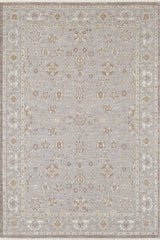 Timeless Petals Oushak Rug - Silver - M621O