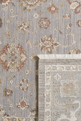 Timeless Petals Oushak Rug - Silver - M621O