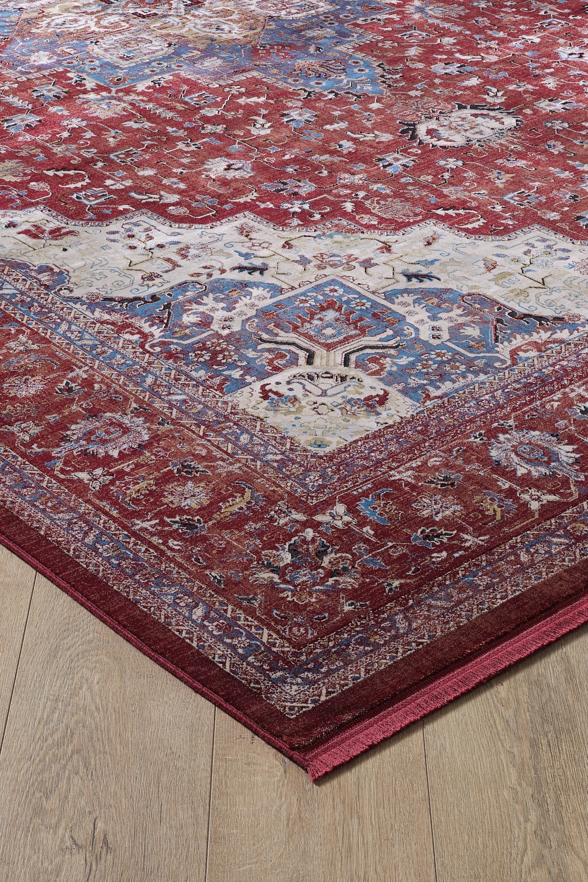 Ethereal Garden Medallion Rug - Burgundy - 2222A