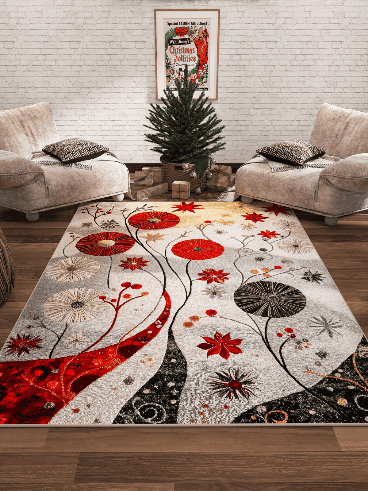 Enchanted Whirl Washable Area Rug - MDJ017