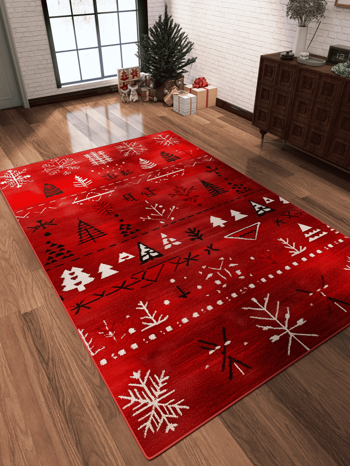 Boho Noel Washable Area Rug - MDJ011