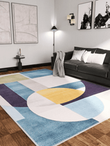 Nexus Geometric Contemporary Washable Rug - MDJ006