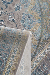 Reimagined Heritage Modernised Medallion Rug - Sky - M642A