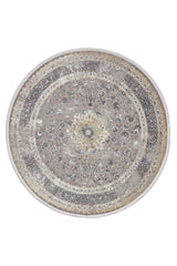 Reimagined Heritage Modernised Medallion Rug - Dust - M642B