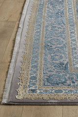 Reimagined Heritage Modernised Medallion Rug - Sky - M642A