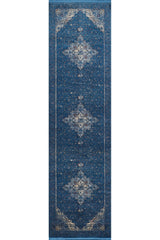 Ethereal Garden Medallion Teppich - Blau - 2222B