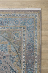 Reimagined Heritage Modernised Medallion Rug - Sky - M642A