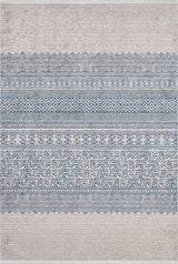 machine-washable-area-rug-Bohemian-Collection-Blue-Cream-Beige-JR1585