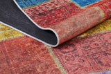 machine-washable-area-rug-Plaid-Modern-Collection-Multicolor-JR210