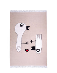 Vegan rug (Double-sided): "HOLD MY HAND", by Didem Çabukel TheKeep