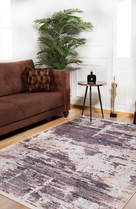 machine-washable-area-rug-Abstract-Modern-Collection-Bronze-Brown-JR556